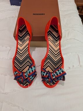 Missoni Women's Red Bow Flat Sandals
